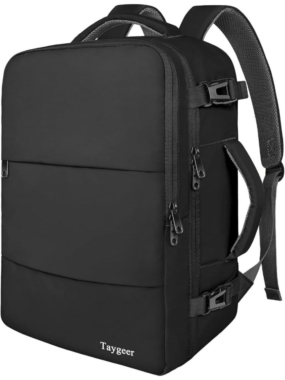 Women's Black15.6inch Laptop Mochila Flight Approved Daypack with Pocket